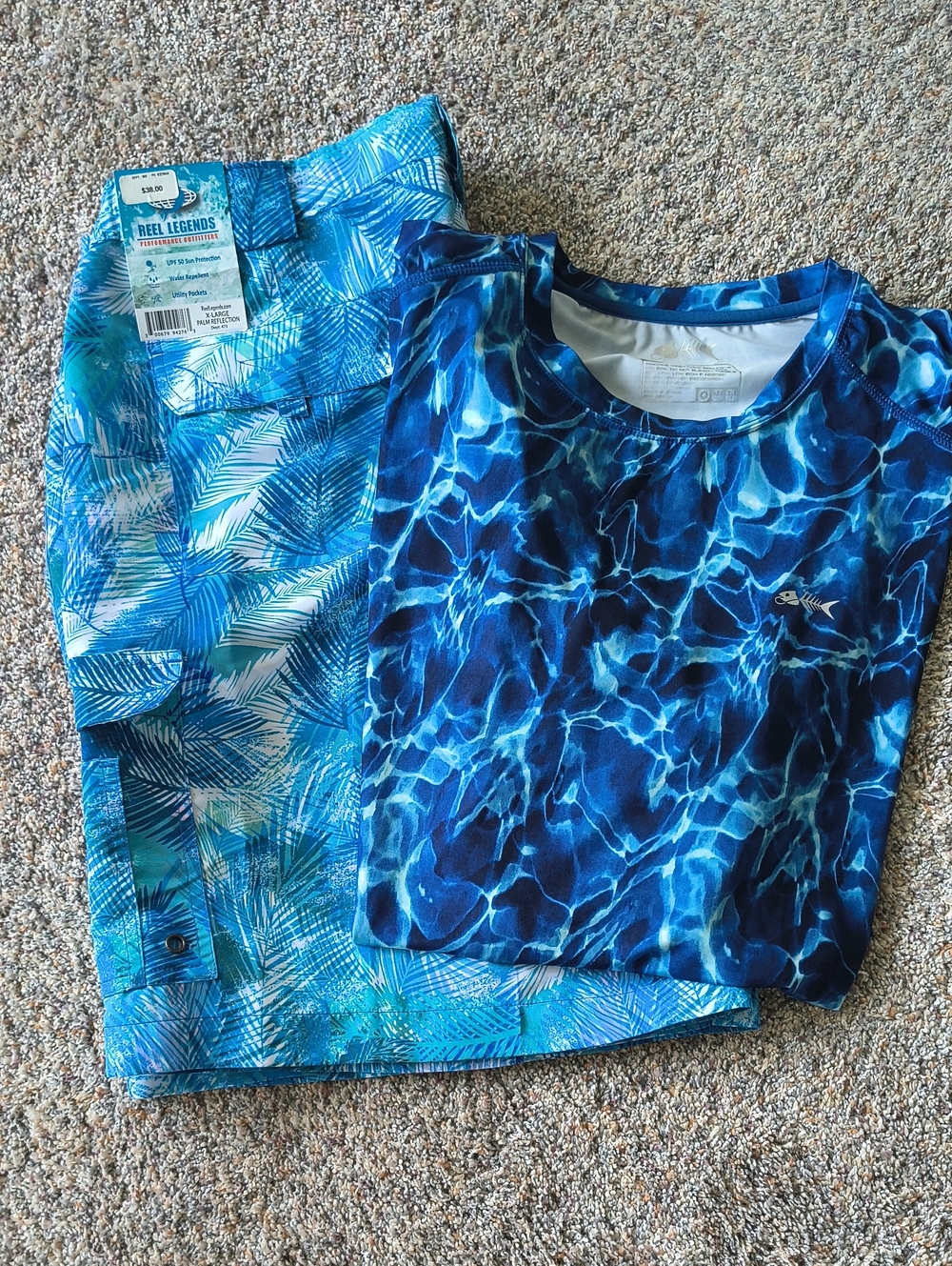 NWT REEL LEGENDS MENS SHORTS & Shirt XL